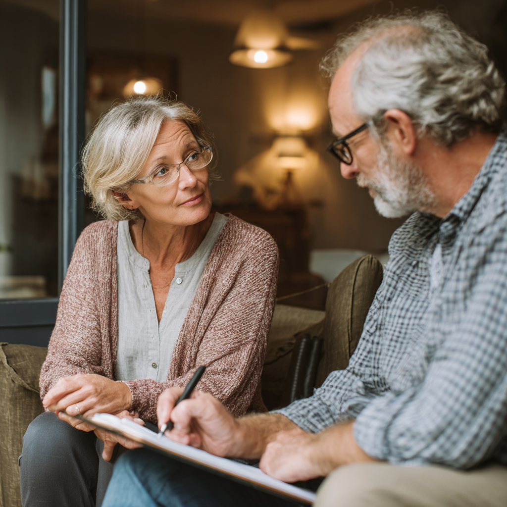 Middle-aged and older adults receiving personalized guidance and support